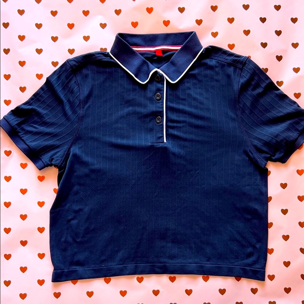 Wilson Navy Crop Top with White Trim